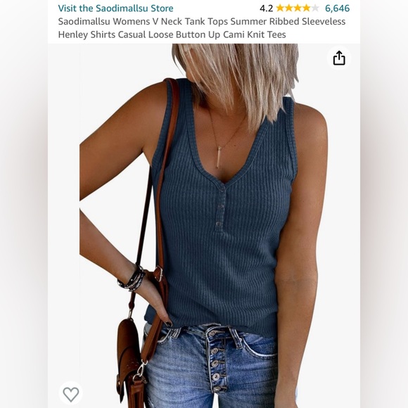 Elietian V-Neck Ribbed Tank Top One Size